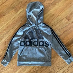 Adidas pullover hoodie, Size 8, Gray